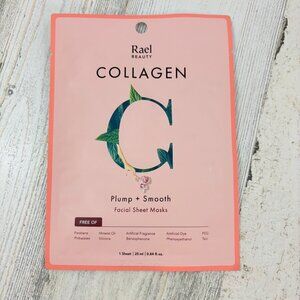 Rael Beauty Collagen Facial Sheet Mask 1 Sheet 25 ml .84 fl oz NEW